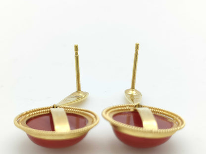 Colored Stone K18 5.0g Earrings 