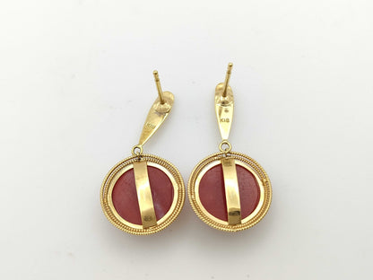 Colored Stone K18 5.0g Earrings 