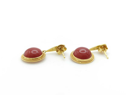 Colored Stone K18 5.0g Earrings 