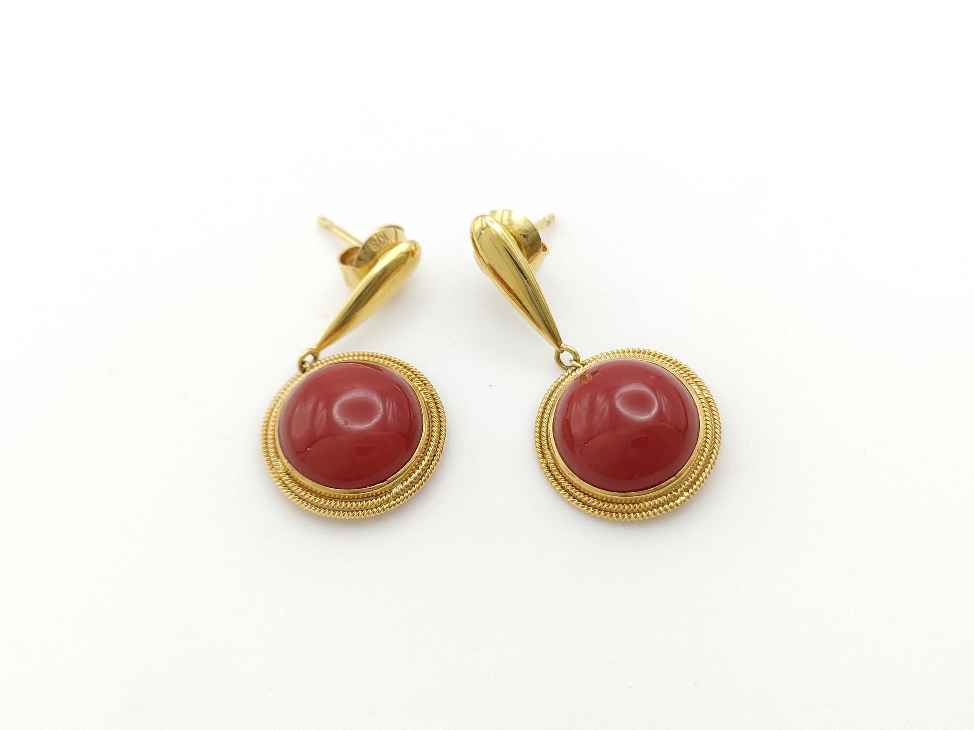Colored Stone K18 5.0g Earrings 