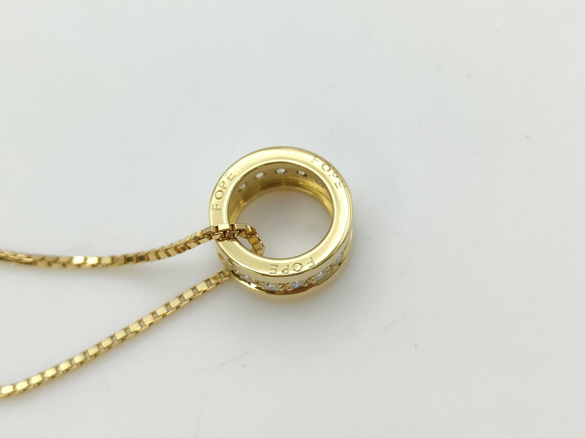 FOPE D0.29ct YG 750/K18 6.1g Necklace 