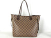 LOUIS VUITTON Damier Neverfull MM Damier Ebene N51105 Tote Bag