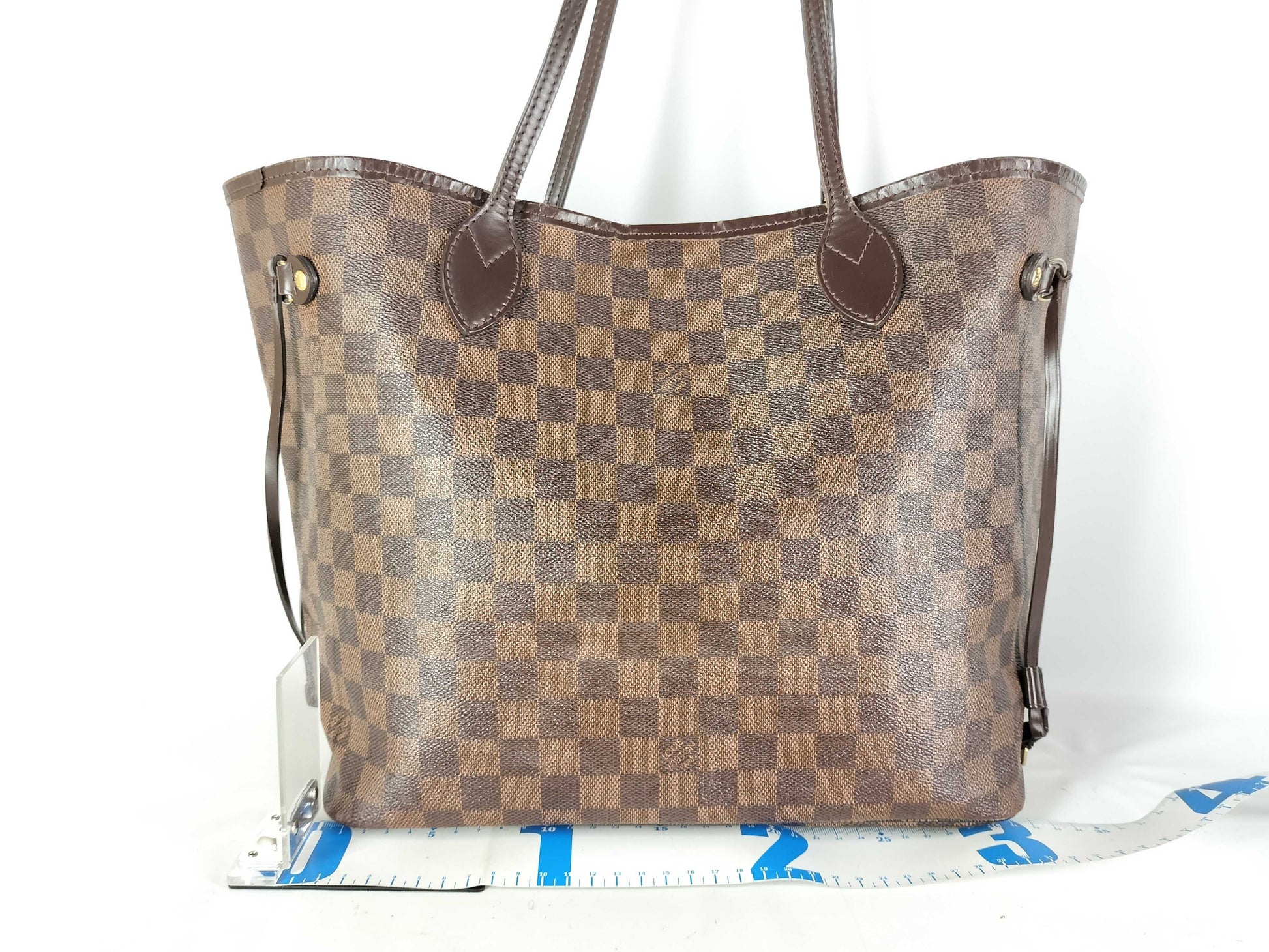 LOUIS VUITTON Damier Neverfull MM Damier Ebene N51105 Tote Bag