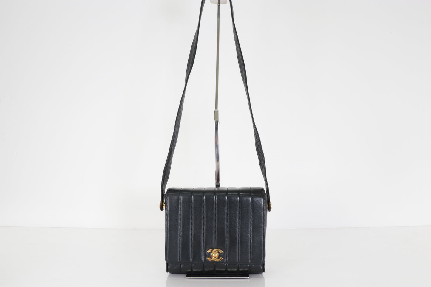 CHANEL Mademoiselle Lambskin Shoulder Bag with Mirror