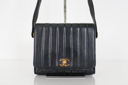 CHANEL Mademoiselle Lambskin Shoulder Bag with Mirror