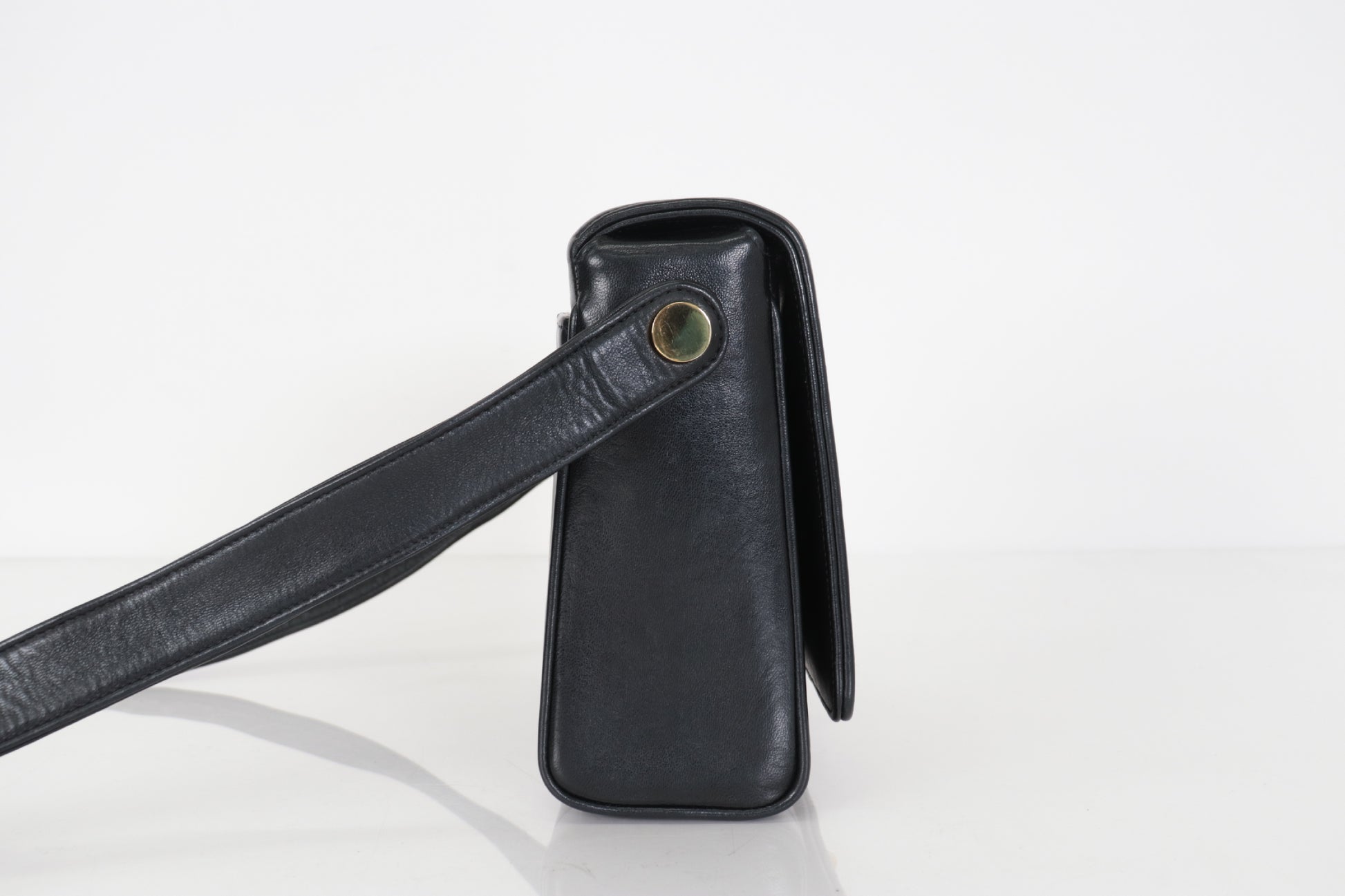 CHANEL Mademoiselle Lambskin Shoulder Bag with Mirror