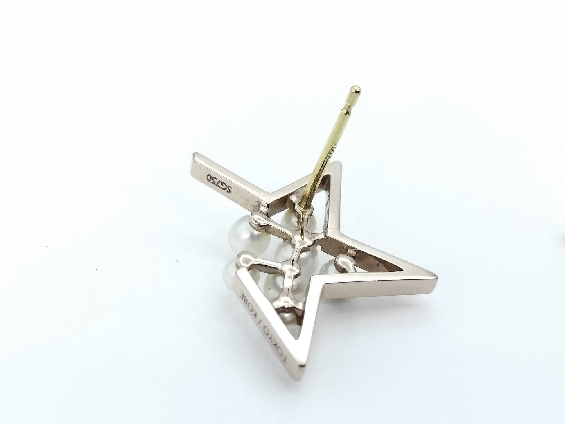 TASAKI Abstract Star Pearl 750 5.2g Earrings 