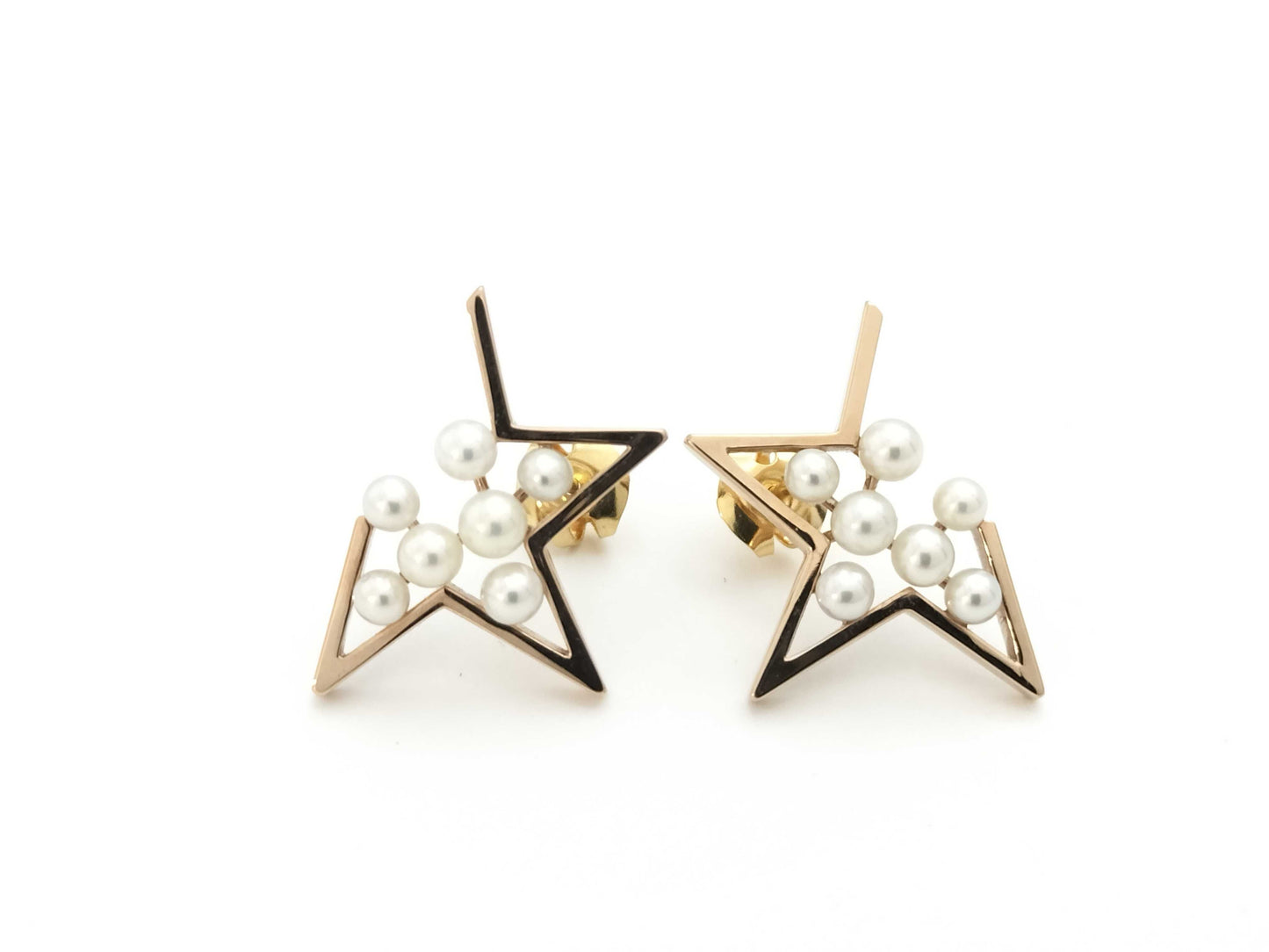 TASAKI Abstract Star Pearl 750 5.2g Earrings 