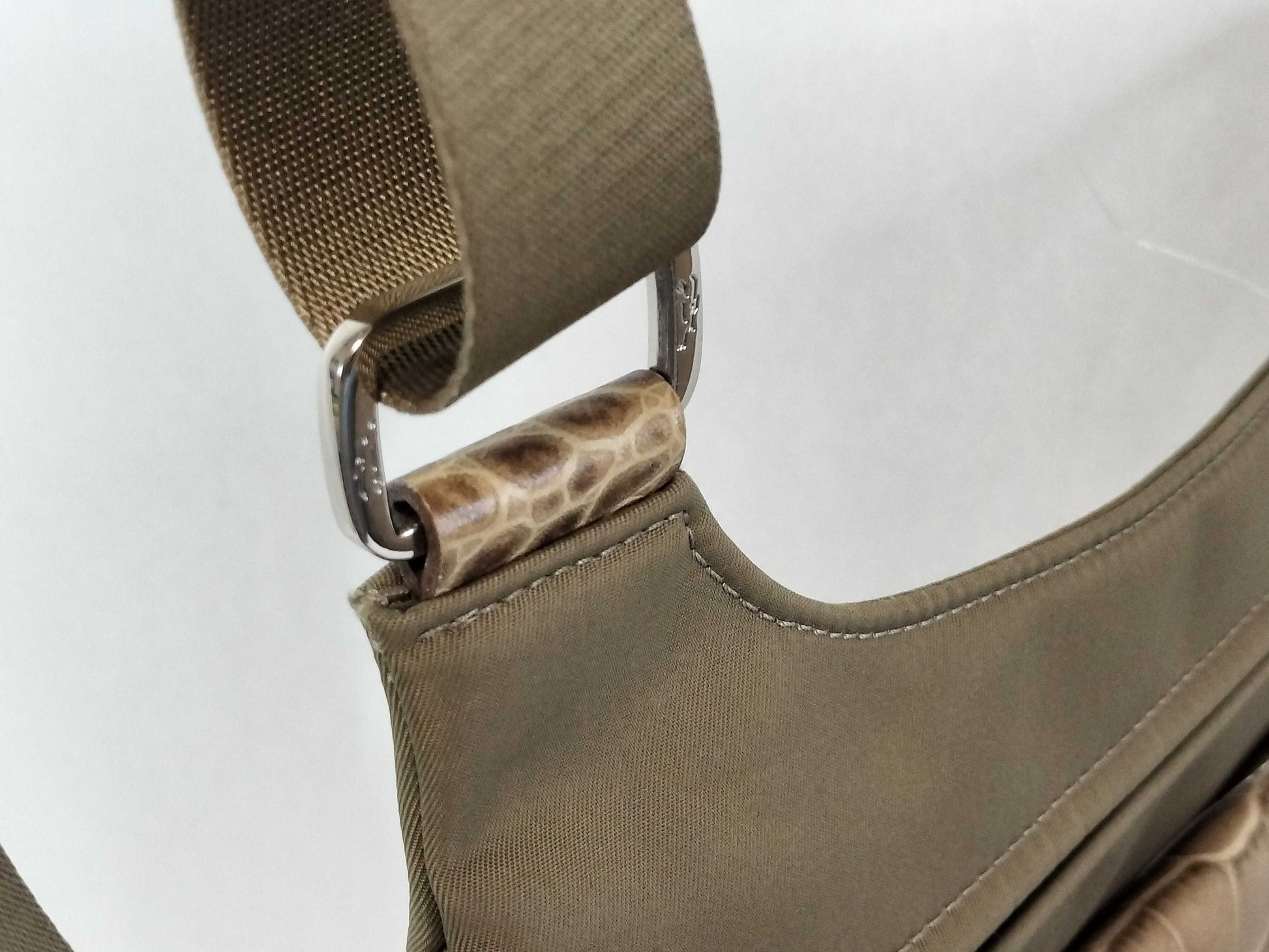 LONG CHAMP Crocodile Embossed Shoulder Bag