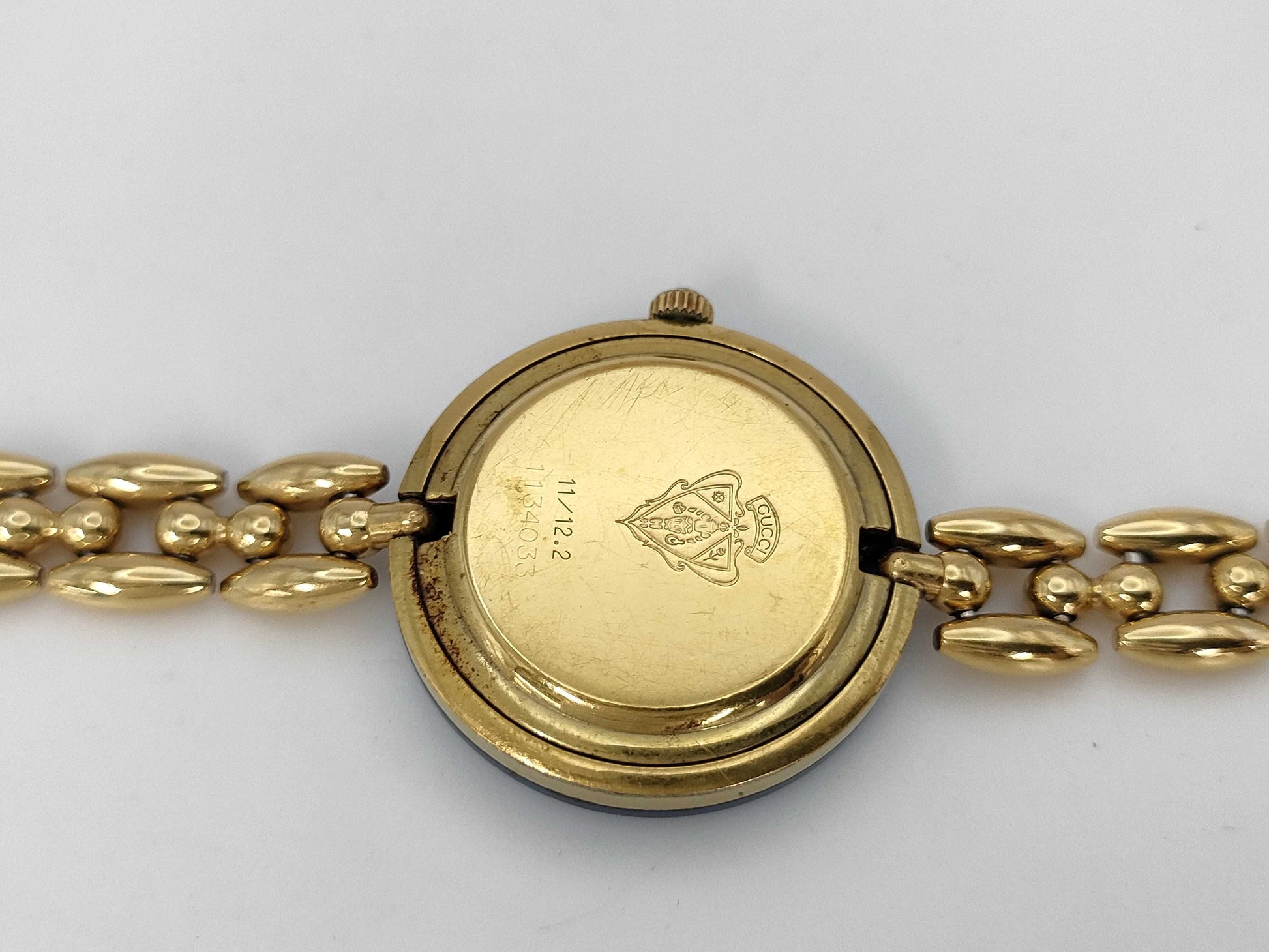 GUCCI Change Bezel 11/12.2 White Dial Quartz Women's Watch 1134033