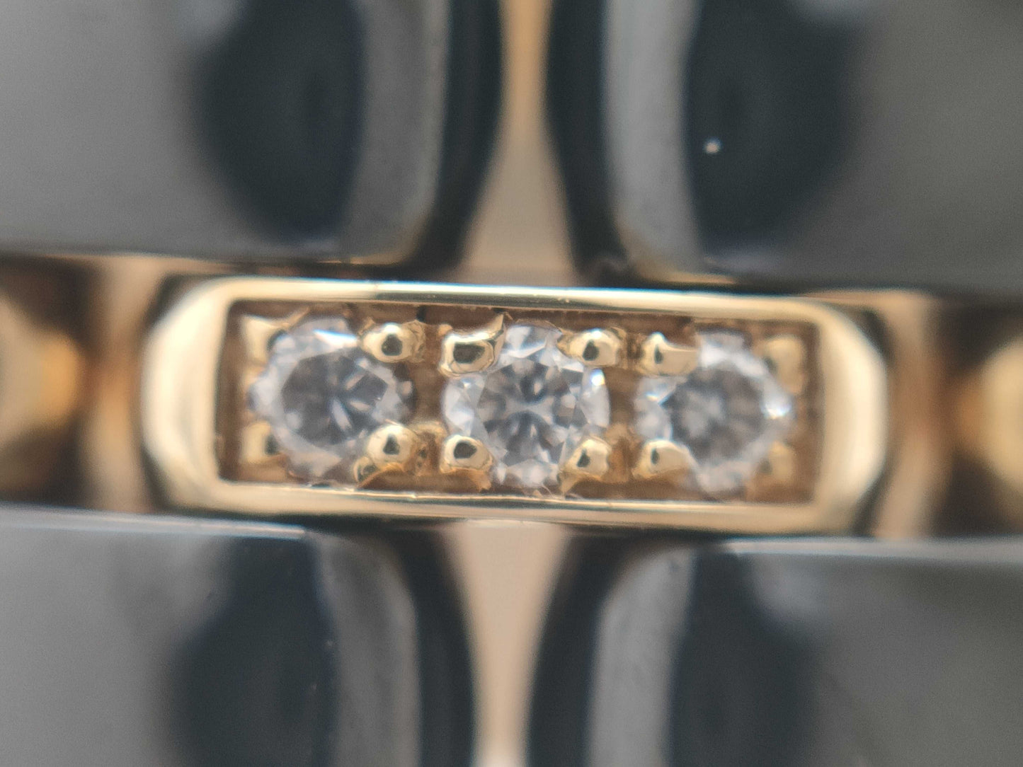 CHANEL Ultra Wide #T49 Ceramic Diamond 750 16.5g Ring 