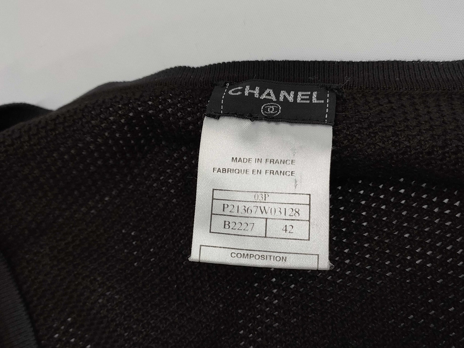 CHANEL CHANEL Zip Knit Cardigan Black #42 Cardigan