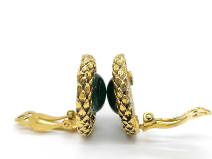 CHANEL Gripoix Color Stone Earrings