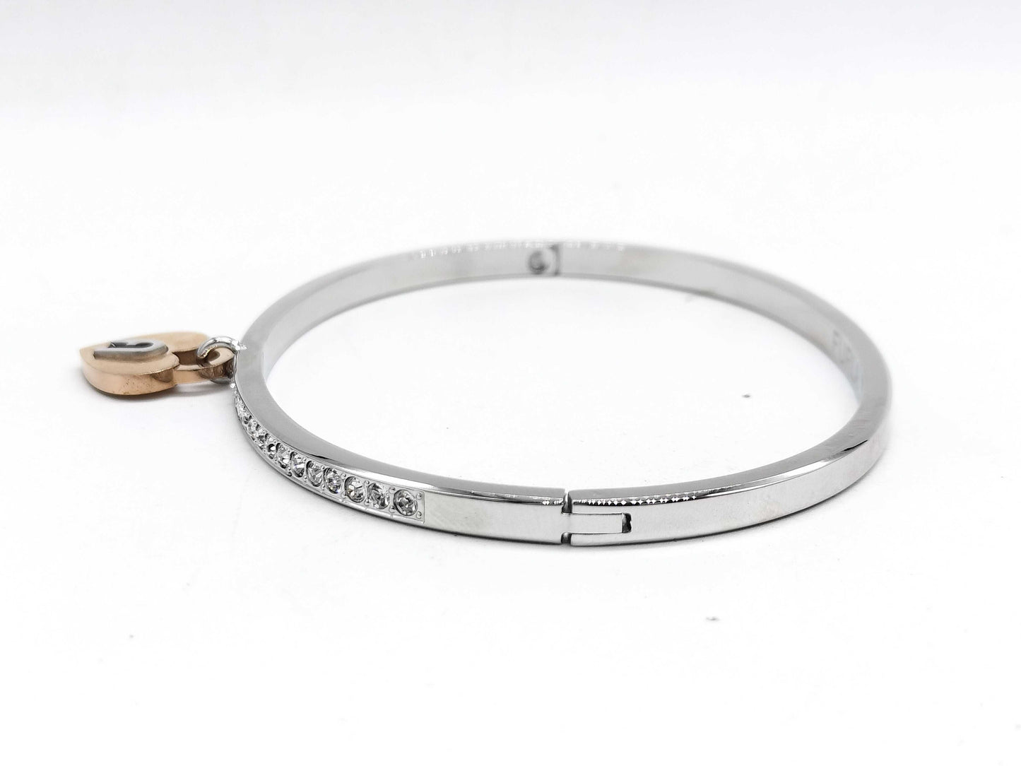 FURLA Padlock Motif Rhinestone Bracelet/Bangle