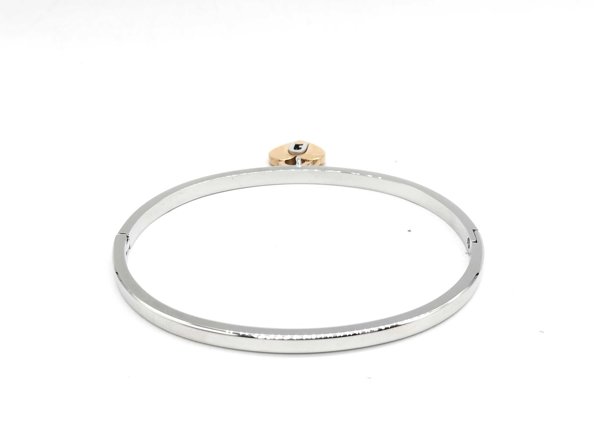 FURLA Padlock Motif Rhinestone Bracelet/Bangle