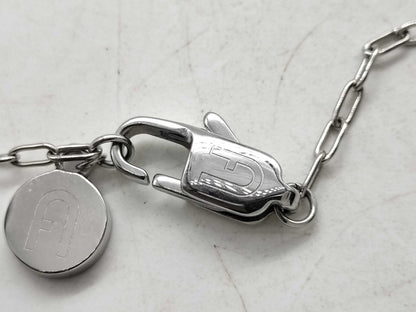 FURLA Faux Pearl Logo Necklace