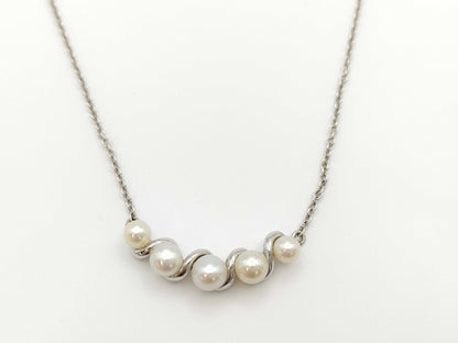 TASAKI Pearl Necklace, 4.0-5.1mm Diameter, Sterling Silver, 4.1g 