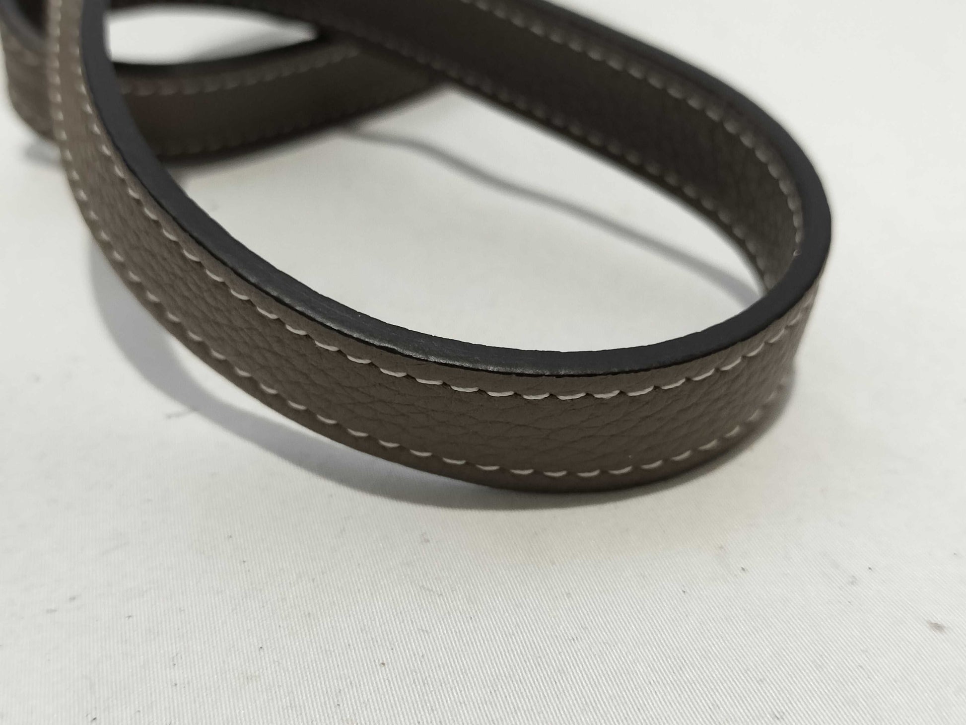 CELINE Luggage Nano Slim Greige Leather Shoulder Bag