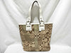 COACH Signature Coach Tote Bag Patchwork Python White Brown 10089 Handbag