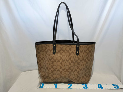COACH Signature Coach Tote Bag Gummy Bear Signature Brown Reversible 76651 Tote Bag
