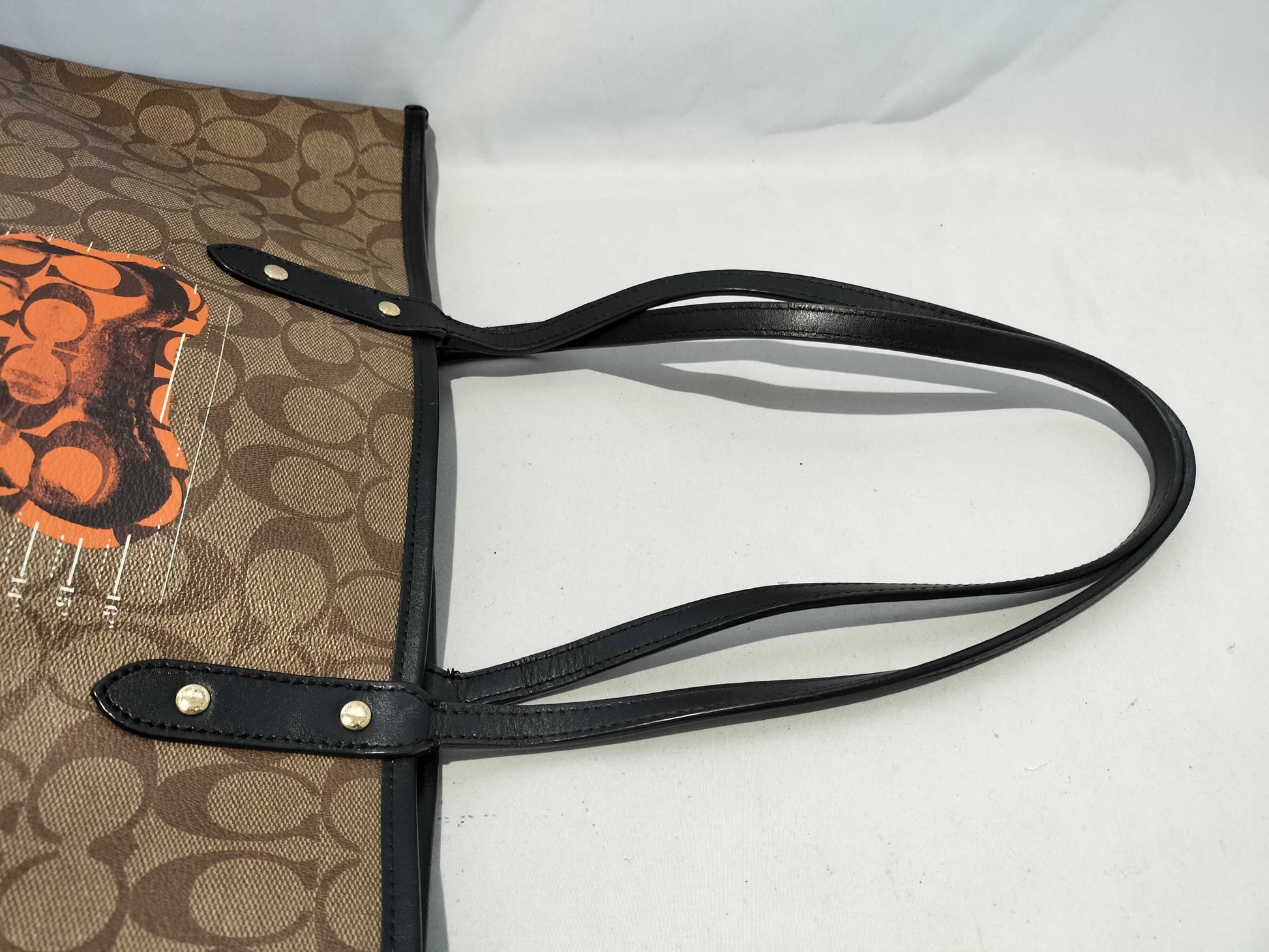 COACH Signature Coach Tote Bag Gummy Bear Signature Brown Reversible 76651 Tote Bag