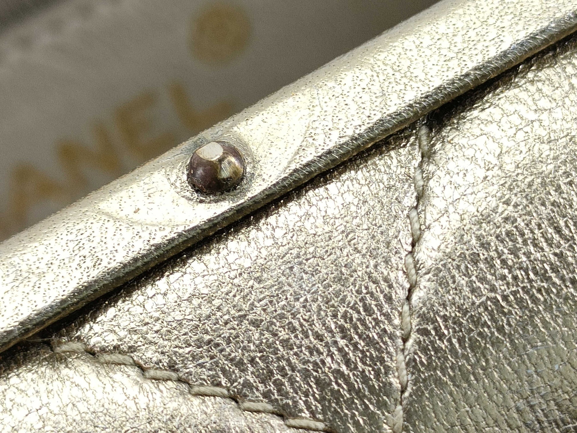 CHANEL Beaded Chain Shoulder Bag in Gold