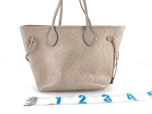 LOUIS VUITTON Monogram Empreinte M45686 Monogram Empreinte Neverfull MM Tote Bag with Pouch