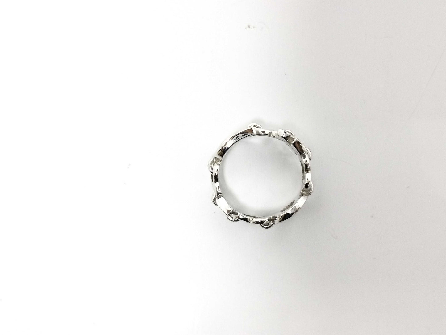 Dior Rhinestone Ring Logo Heart with Box and Dust Bag