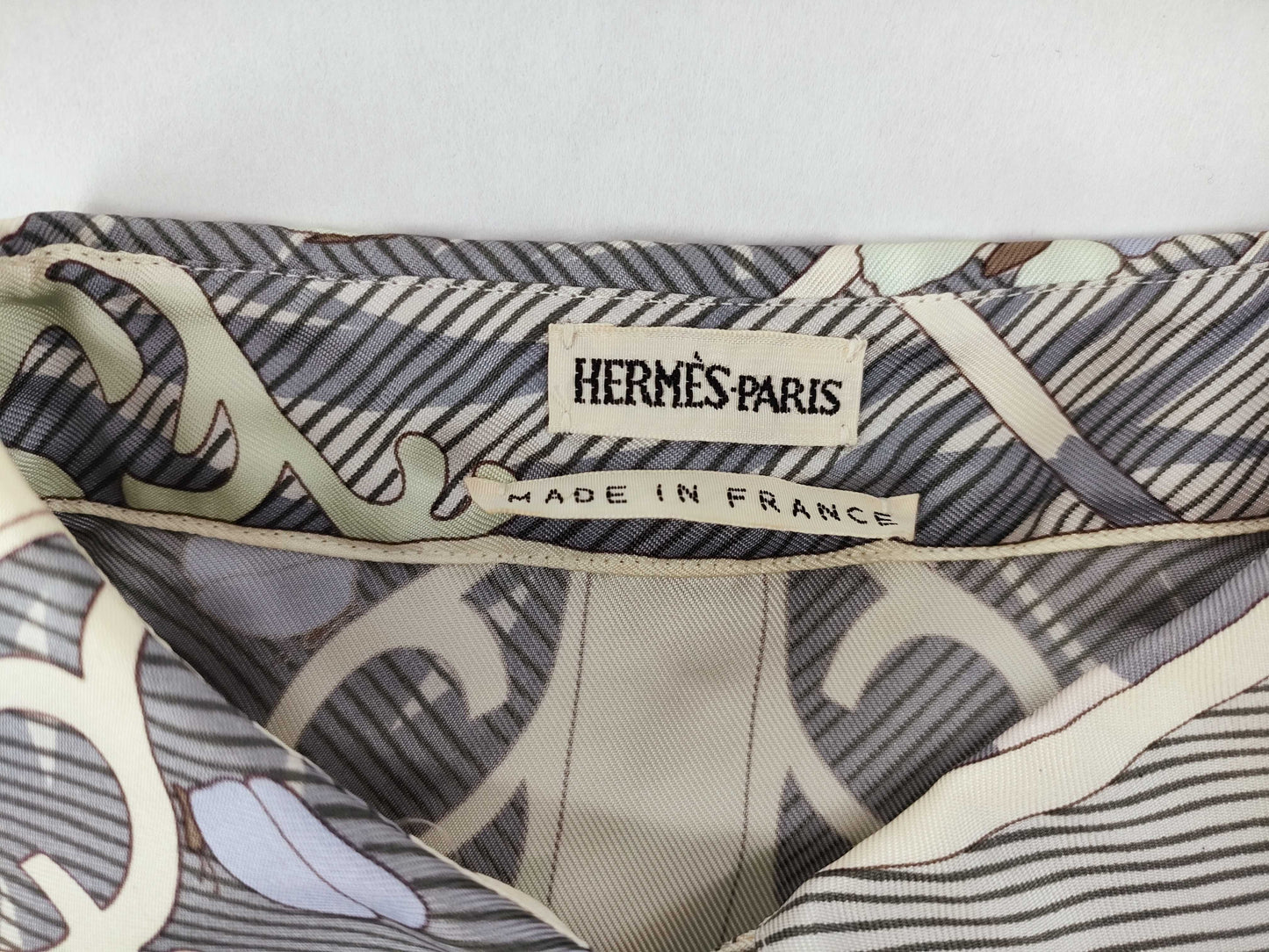 HERMES Silk All-Over Print Shirt Size: 40 Shirt