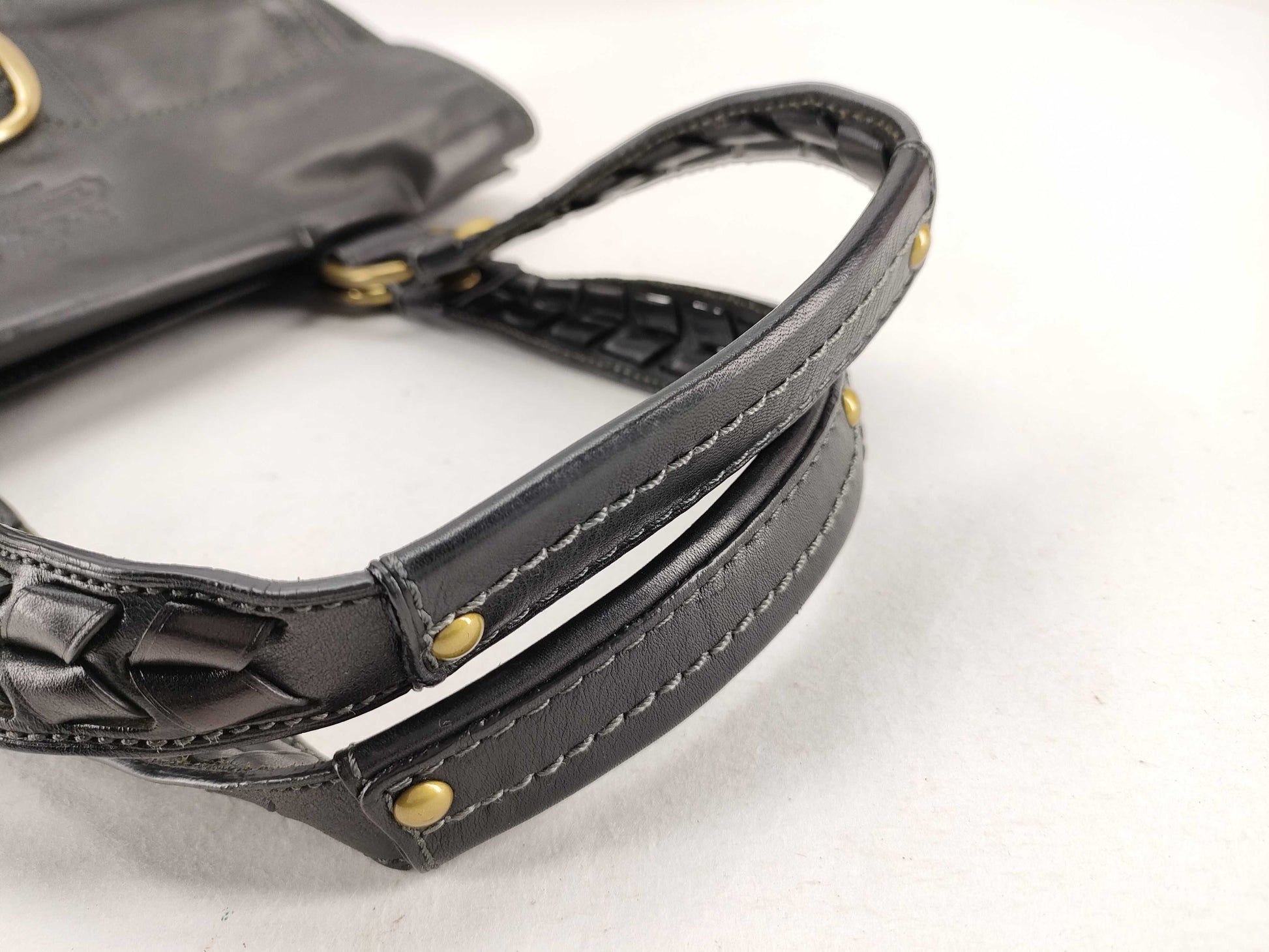 COACH 11420 Leather Madison Tote Bag Black Tote Bag