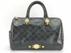 VERSACE Leather Sunburst Boston Bag Black Boston Bag