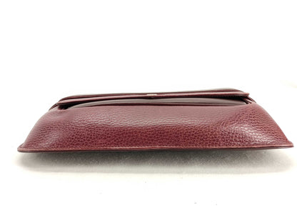 Cartier Must Leather Clutch Bag, Bordeaux, with Dust Bag