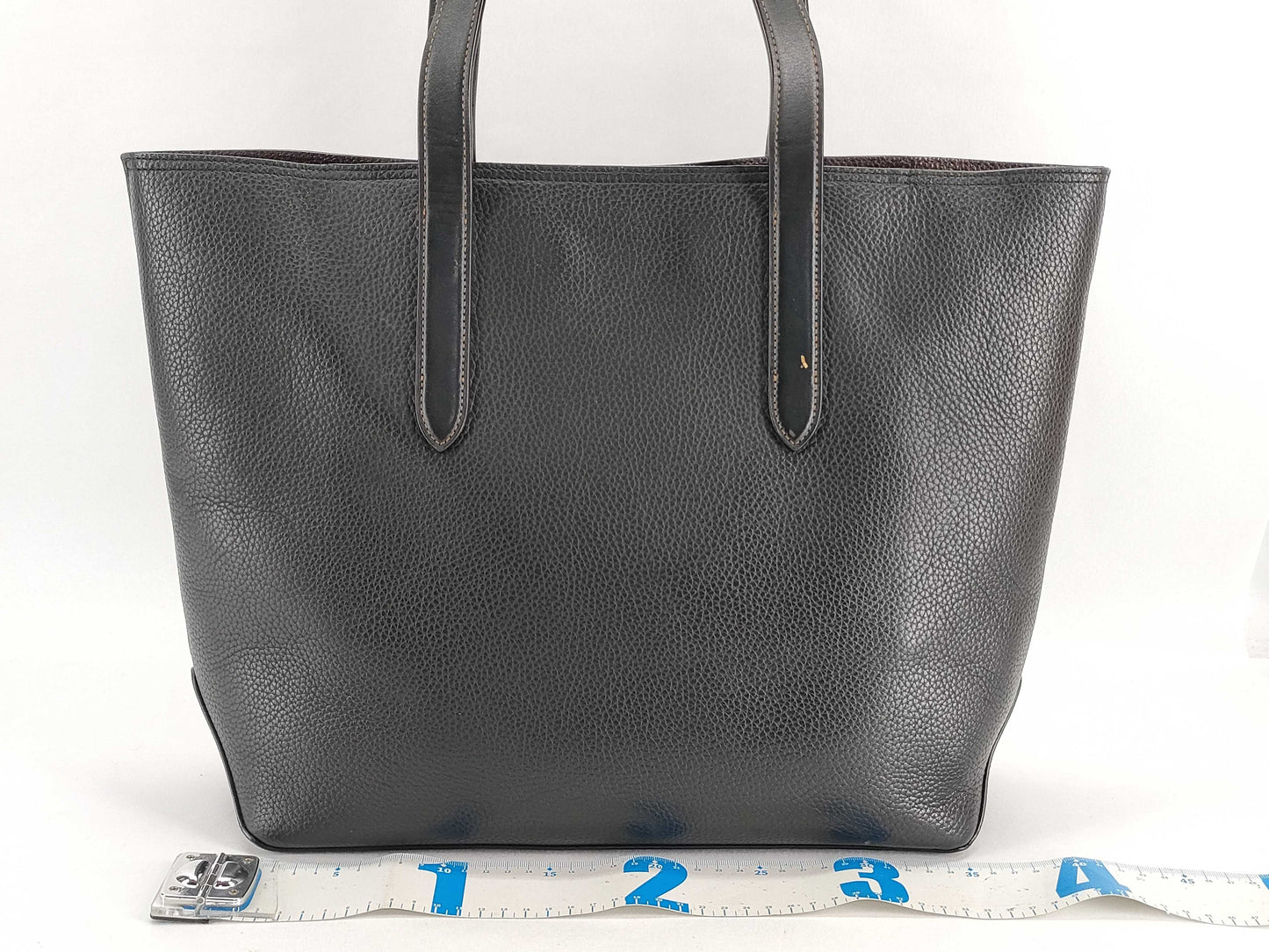 COACH C0240 Leather Gotham Tote 34 Bag Black Tote Bag