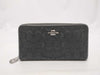 COACH Signature Zip-Around Canvas and Leather Wallet in Black
