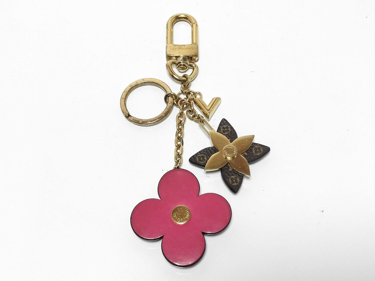LOUIS VUITTON Monogram M63084 Monogram Porte Clé Blooming Flower Key Case/Key Holder