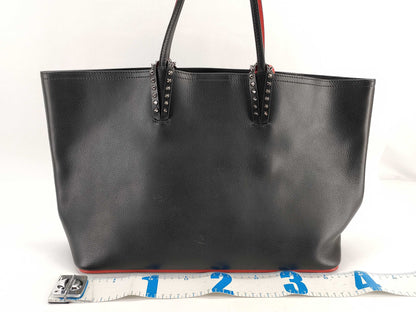 Christian Louboutin Leather Cabata Tote Bag in Black and Red with Pouch and Strap
