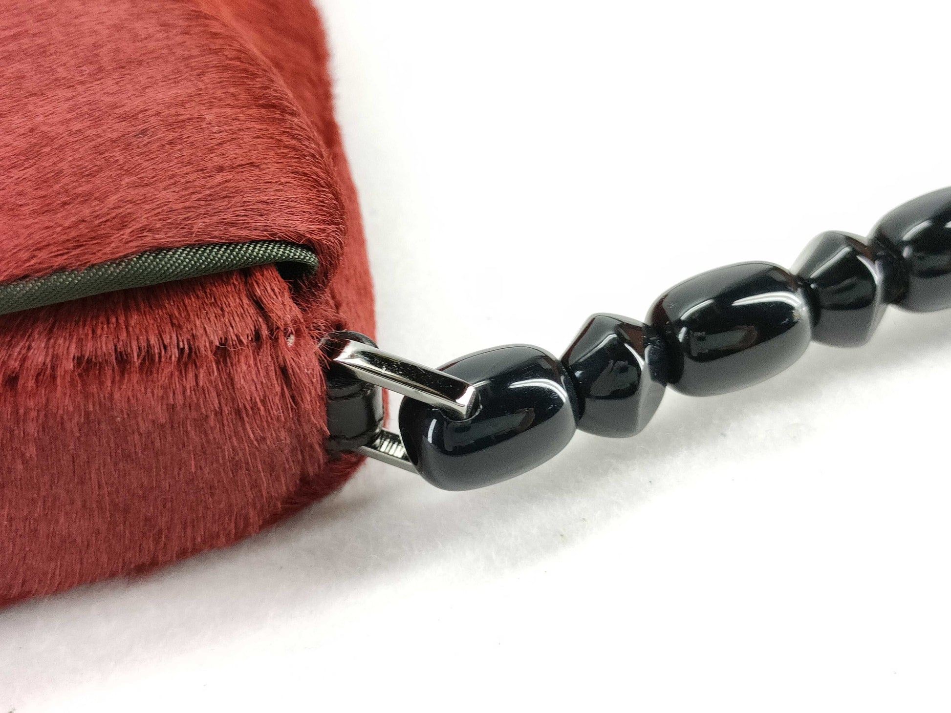 Dior Harako x Leather Maris Pearl Shoulder Bag Red with Dust Bag