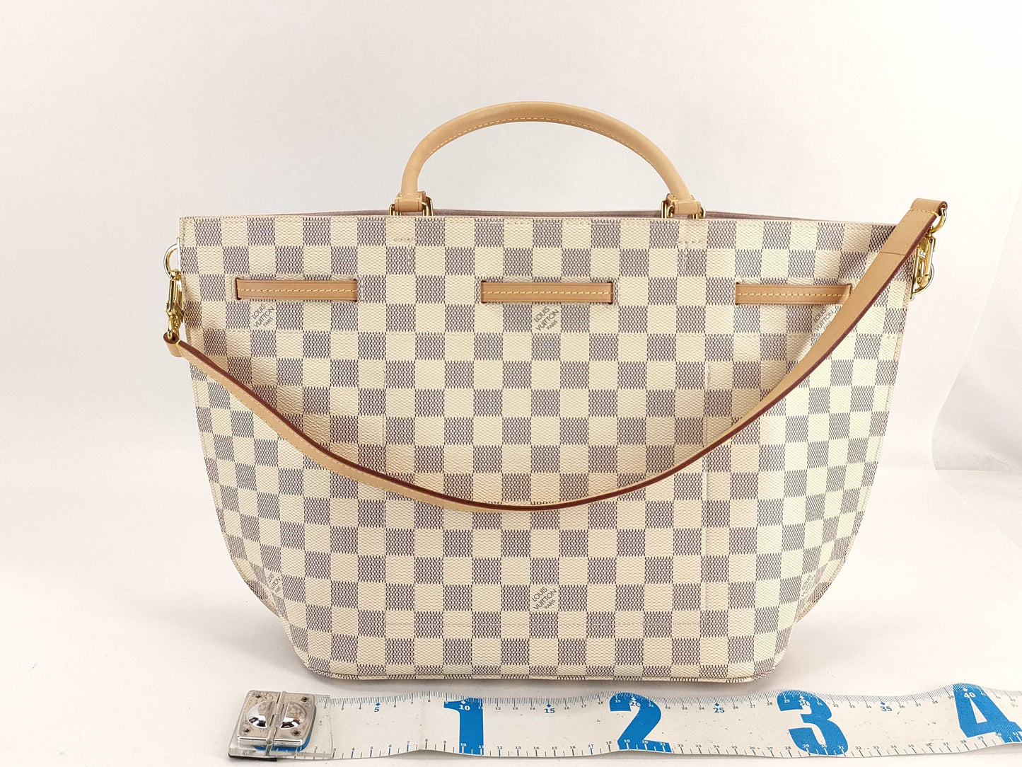 LOUIS VUITTON Damier Azur N41579 Azur Girolata RFID-enabled shoulder bag with strap, box, and dust bag