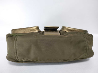 PRADA Nylon Prada Nylon Shoulder Bag Khaki Shoulder Bag