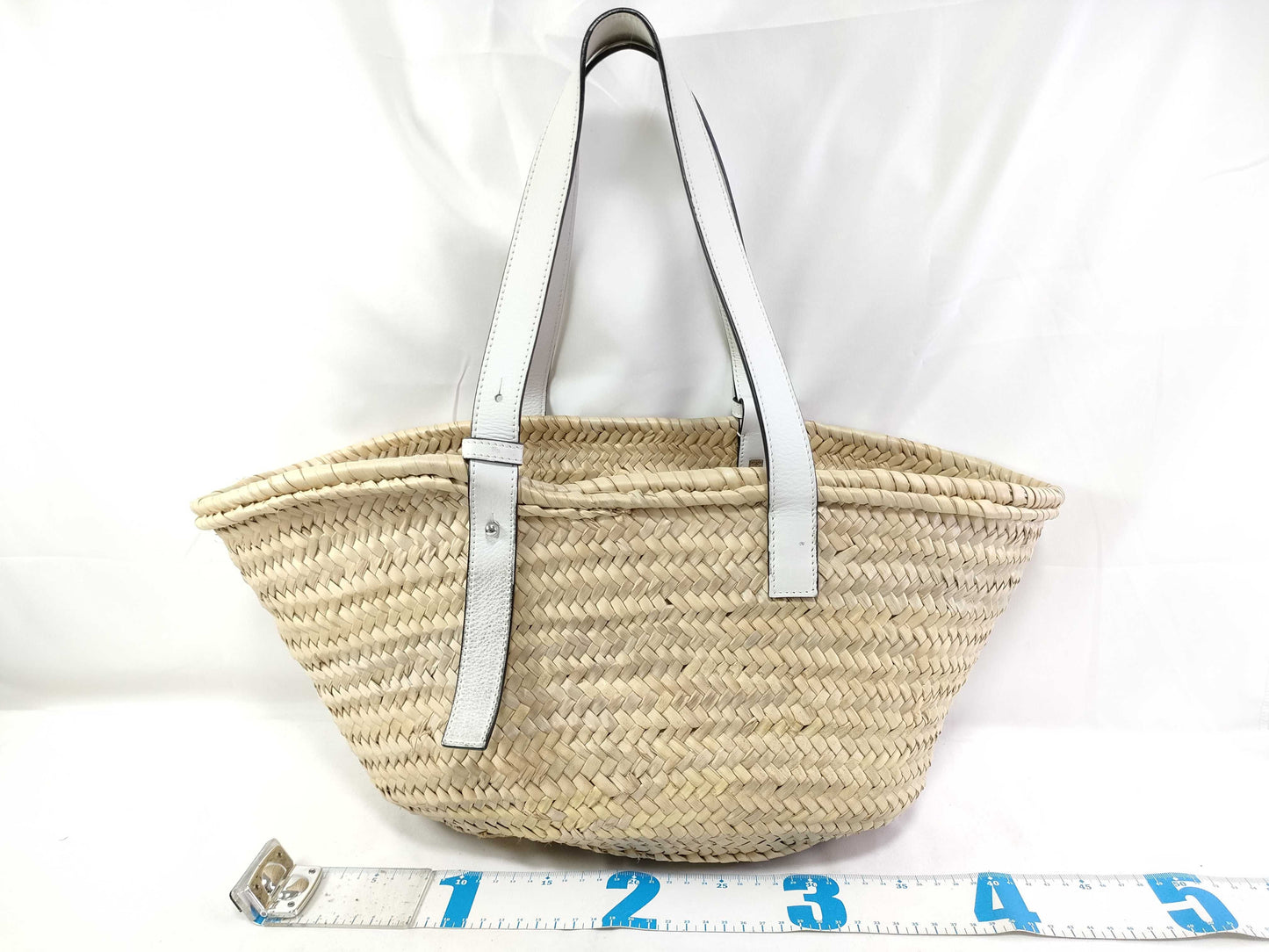 LOEWE Basket Small Handbag Raffia x Leather Handbag