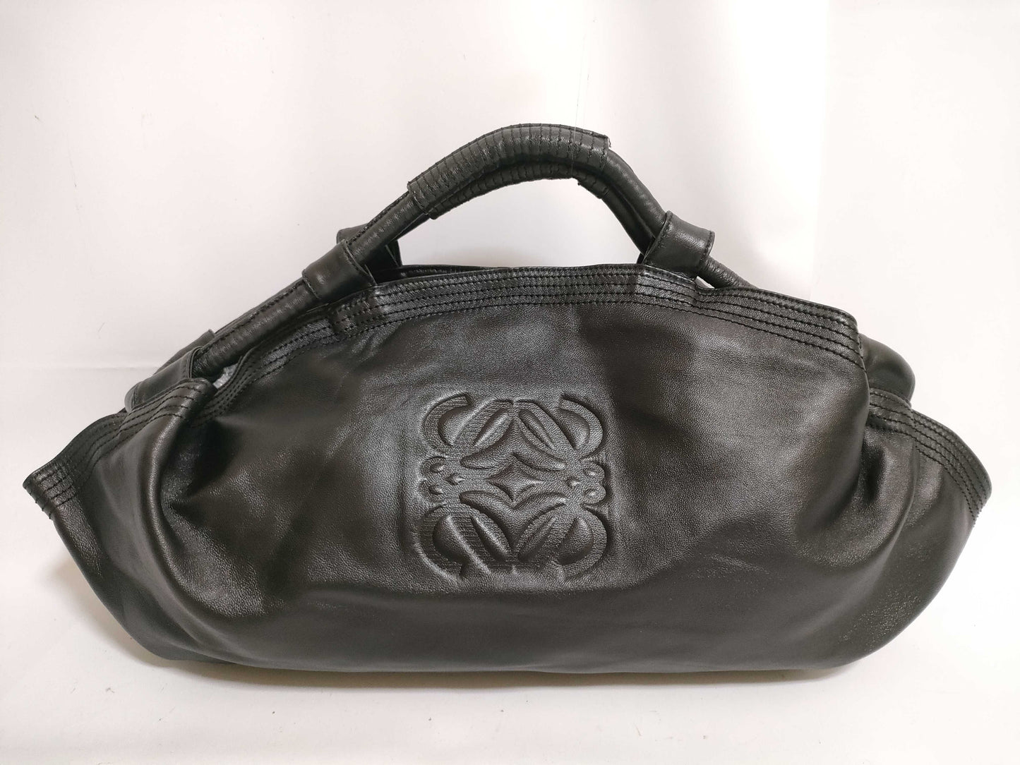 LOEWE Leather Anagram Handbag Black