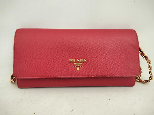 PRADA Prada Chain Wallet Red Wallet