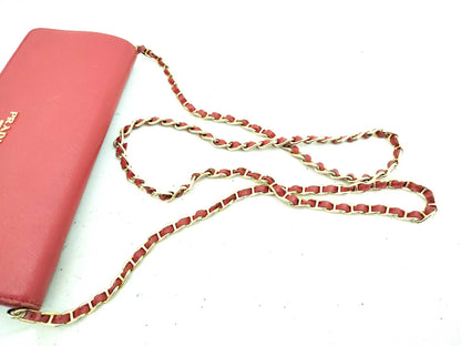 PRADA Prada Chain Wallet Red Wallet