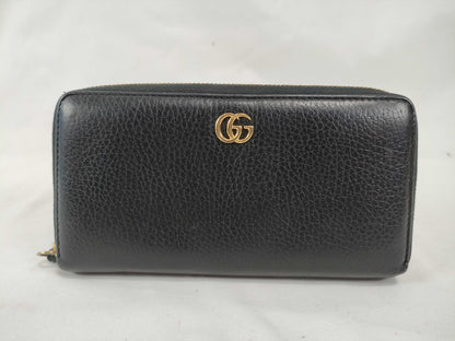 GUCCI Leather Zippy Wallet Black