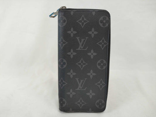 LOUIS VUITTON Monogram Eclipse Zippy Wallet Vertical Wallet