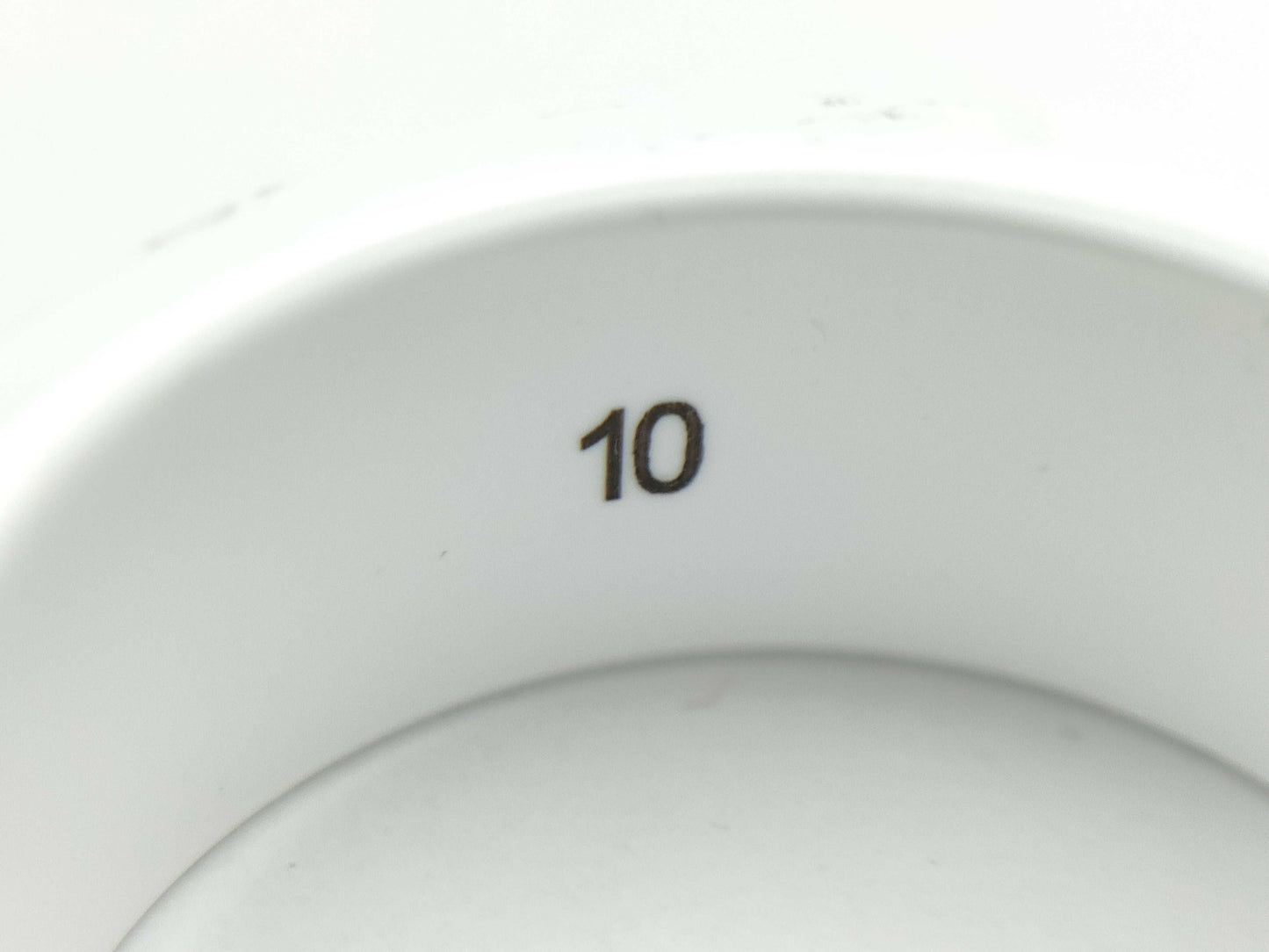 GUCCI Icon #10 White Ceramic Au750 4.4g Ring 