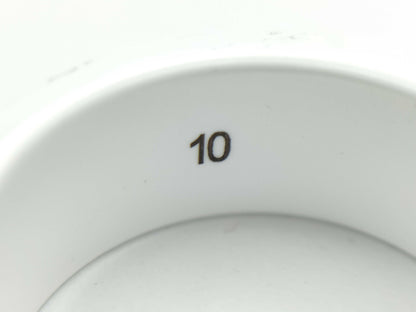 GUCCI Icon #10 White Ceramic Au750 4.4g Ring 