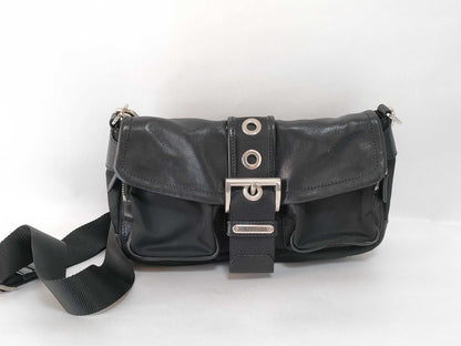 PRADA Nylon Prada Nylon Leather Shoulder Bag Shoulder Bag