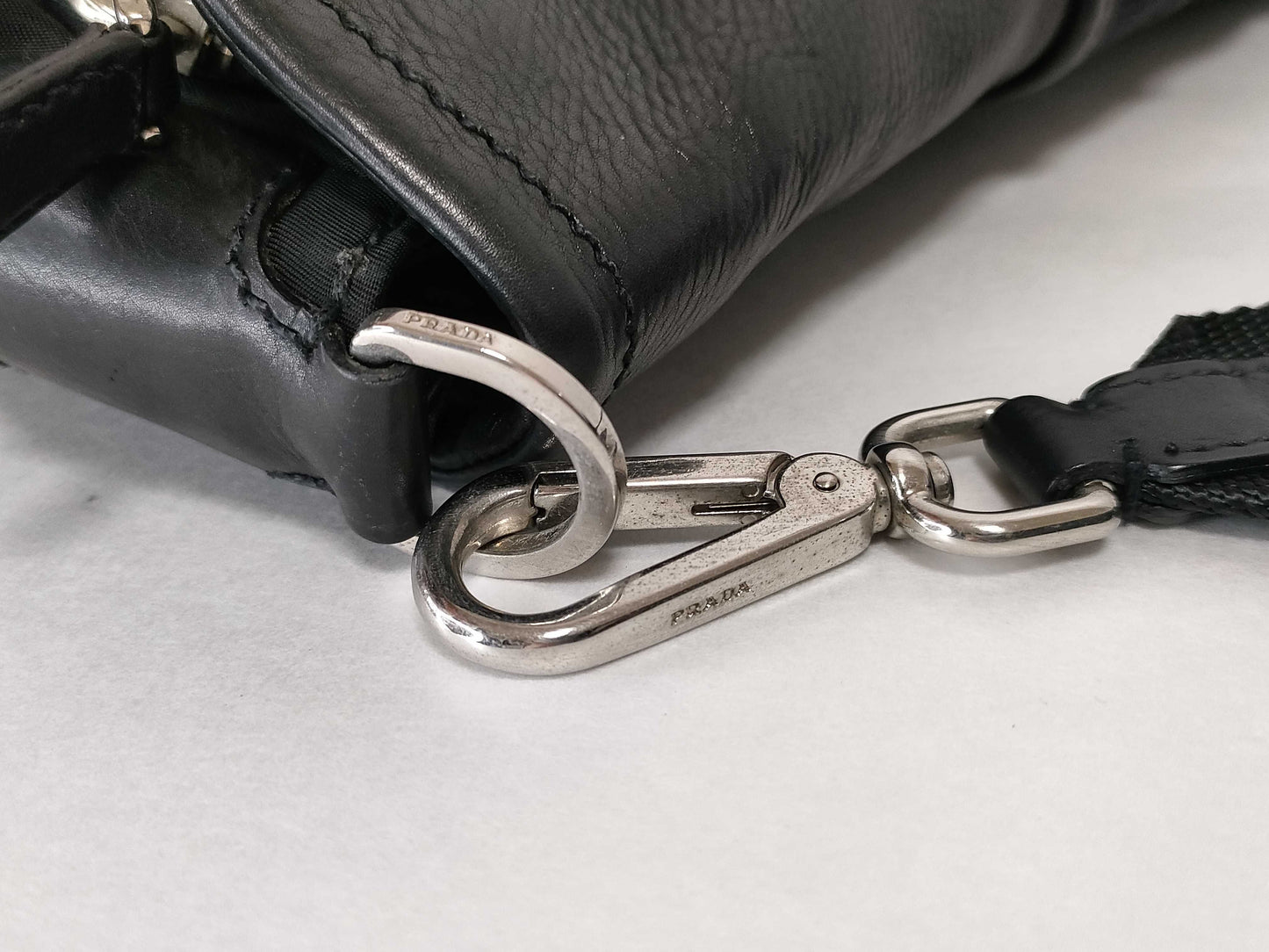 PRADA Nylon Prada Nylon Leather Shoulder Bag Shoulder Bag