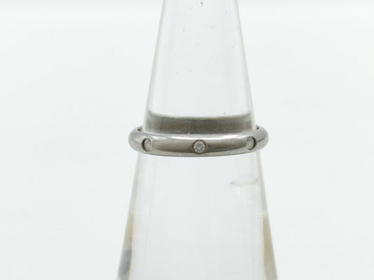 Cartier Band #49 3PD Pt950 2.8g Ring 